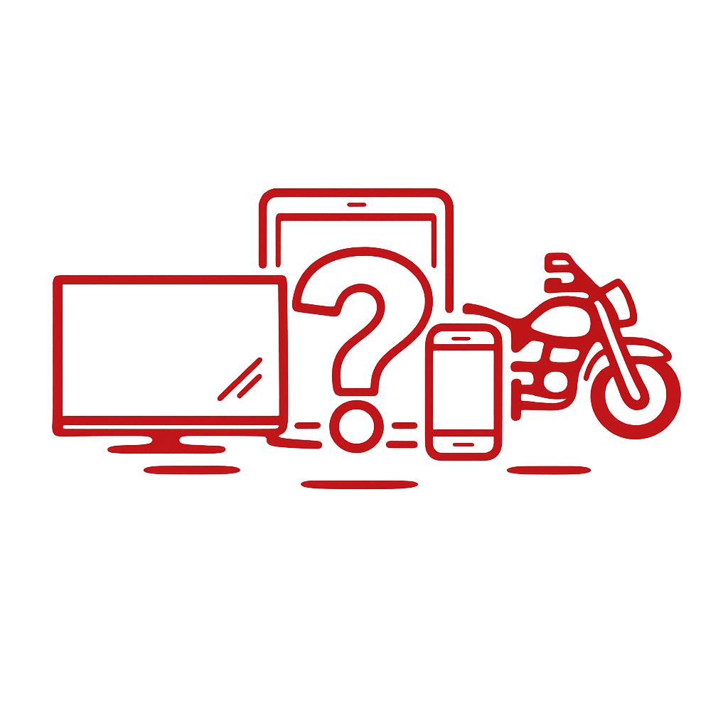 RedOutlinedIconOnWhiteForFinancingQuestionWithTVTabletPhone